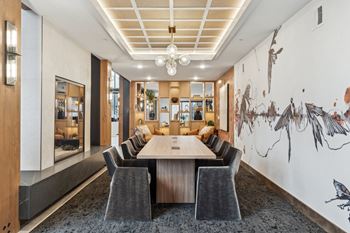 Fireplace & co-working lounge